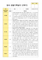 만 1세 1학기2학기 영아 관찰일지 12명-14