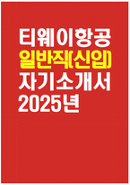 [티웨이항공 자기소개서] 2025년 티웨이항공 일반직(신입) 자소서 합격예문 티웨이항공 일반직 신입 지원동기 티웨이항공 일반직 신입 자기소개서 티웨이항공 자소서-1