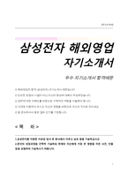삼성전자 해외영업 자기소개서-1