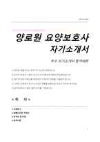양로원 생활지도원(요양보호사) 합격 자기소개서-1