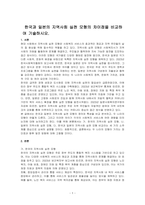 한국과 일본의 지역사회 실천 모형의 차이점을 비교하여 기술하시오-1