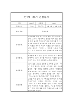 만1세 1학기 놀이활동 일상생활 관찰일지 및 발달평가- 평가제 관찰일지-5