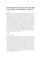 가족과 관련된 이론 중 구조기능주의 이론, 상징적 상호작용 이론, 갈등이론, 사회적 교환이론을 각각 기술하시오-1
