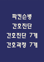 [파킨슨병 간호진단] 파킨슨병 간호진단 케이스 (간호진단7개,간호과정7개)-1
