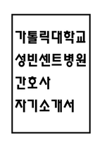 가톨릭대학교 성빈센트병원 자소서 - 가톨릭대학교 성빈센트병원 간호사 합격 자기소개서-1