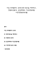사업 포트폴리오 분석(성장-점유율 매트릭스, 경험곡선분석, 산업매력도-기업강점모델, 시장영향분석모델)-1