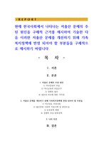 현재 한국사회에서 나타나는 저출산 문제의 주된 원인을 구체적 근거를 제시하여 기술한 다음 이러한 저출산 문제를 개선하기 위해 가족복지정책에 반영 되어야 할 부분들을 구체적으로 제시하기 바랍니다-1