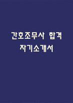간호조무사 자기소개서 – 간호조무사 합격 자소서 (간호조무사 자소서,자기소개서 예시)-1