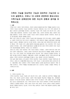 가족의 기능을 대내적인 기능과 대외적인 기능으로 나누어 설명하고, 코로나 19 사태와 관련하여 중요시되는 가족기능과 강화방안에 대한 자신의 경험과 생각을 피력하시오-1