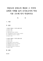 타당도와 신뢰도의 개념과 그 각각의 유형과 사례를 들어 조사보고서의 작성 기본 구조에 의거 작성하시오-1