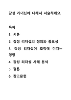 감성 리더십에 대해서 서술하세요.-1