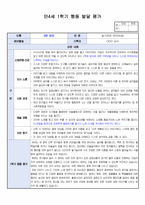 만4세 1학기 행동 발달평가 19명 분량. 평가제A-3