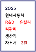 현대자동차 R&D유틸리티관리 자소서 3편-1
