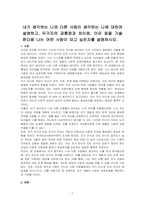 내가 생각하는 나와 다른 사람이 생각하는 나에 대하여 설명하고, 두가지의 공통점과 차이점, 이유 등을 기술한다음 나는 어떤 사람이 되고 싶은지를 설명하시오-1