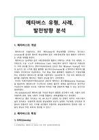 메타버스 유형 사례 발전방향 분석-1