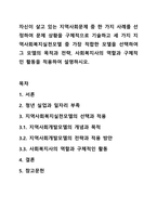 자신이 살고 있는 지역사회문제 중 한 가지 사례를 선정하여 문제 상황을 구체적으로 기술하고 세 가지 지역사회복지실천모델 중 가장 적합한 모델을 선택하여 그 모델의 목적과 전략, 사회복지사의 역할과 구체적인 활동을 적용하여 설명하시오.-1