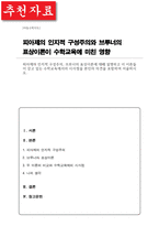 [A+]피아제의 인지적 구성주의 브루너의 표상이론에 대해 설명하고 이 이론들이 갖고 있는 수학교육에서의 시사점을 본인의 의견을 포함하여 서술하시오-1