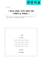 [A+]혼인과 관련된 구조적 변화를 선택한 다양한 가족이 가진 어려움과 그 어려움을 극복하기 위한 방법에 대하여 논하시오-1
