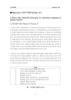 [조직행동론] Alberto-Culver 그룹 Motivation 효과(동기부여효과)-3