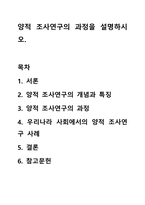 양적 조사연구의 과정을 설명하시오.-1