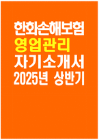 [한화손해보험 자기소개서] 2025년 상반기 한화손해보험 영업관리 자소서 합격예문 한화손해보험 영업관리 자기소개서 한화손해보험 자소서-1