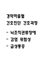 [경막하출혈 간호진단] 경막하출혈 간호진단 간호과정 케이스 (뇌조직관류장애,감염 위험성,급성통증)-1
