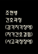 (조현병 케이스) 조현병 대상자 간호진단 간호과정 케이스 정리 - 감각지각장애,자가간호결핍,사고과정장애-1
