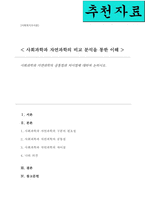 사회과학과 자연과학의 공통점과 차이점에 대하여 논하시오[A+리포트]-1