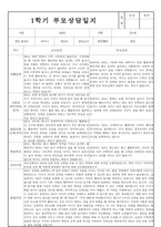 만1세 1학기 부모상담일지 및 교사종합의견 7명 (부모면담일지/부모상담일지/개별면담일지)-7