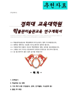 경희대학교 교육대학원 박물관미술관교육전공 학업계획서-1