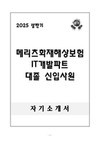 A++ 메리츠화재해상보험 IT개발파트 대졸 신입사원-1