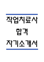 작업치료사 자기소개서 - 작업치료사 최종합격 자소서 (작업치료사 자기소개서 BEST 예문)-1