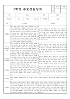 만4세 1학기 부모상담일지 및 교사종합의견 8명 (부모면담일지/부모상담일지/개별면담일지) -8
