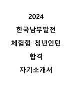 (2024 하반기)한국남부발전 체험형 청년인턴 합격 자기소개서-1