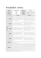 만2세 상반기 부모상담일지) 만 2세 유아 10명 분량 학부모상담일지 / 기본생활, 대인관계, 언어발달, 신체발달, 행동특성 + 교사의 종합의견-1