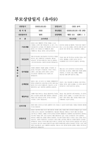 만2세 상반기 부모상담일지) 만 2세 유아 10명 분량 학부모상담일지 / 기본생활, 대인관계, 언어발달, 신체발달, 행동특성 + 교사의 종합의견-9