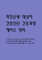 (파킨슨병 케이스) 파킨슨병 대상자 간호진단 간호과정 케이스 정리 – 연하장애,활동지속성 장애,신체기동성 장애-1