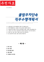 구청 교통민원과 불법주차단속 직무수행계획서-1