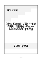 A+ MKS Korea VSD 사업부 리페어 테크니션 (Repair Technician) 경력 자기소개서-1