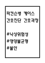 파킨슨병 간호진단 3개 (낙상위험성,영양불균형,불안) 간호과정 케이스-1