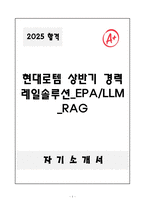 A+ 현대로템 상반기 경력 레일솔루션_EPA&LLM_RAG 자기소개서-1