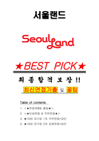서울랜드 면접기출(최신)+꿀팁[최종합격!] +1000대기업 1차 직무면접 + 2차 임원면접 최종합격자 답안-1
