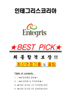 인테그리스코리아 면접기출(최신)+꿀팁[최종합격!] +1000대기업 1차 직무면접 + 2차 임원면접 최종합격자 답안-1