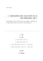 [A+]사회복지정책의 긍정적 기능과 부정적 기능을 설명 사회복지제도 중 1가지를 선택-1
