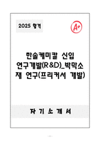 A+ 한솔케미칼 신입 연구개발(R&D)_박막소재 연구(프리커서 개발) 자기소개서-1