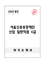 A+ 서울신용보증재단 신입 일반직원 6급 자기소개서-1