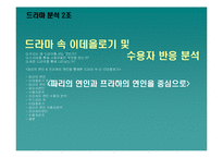 [매스컴이론] 드라마 속 이데올로기 및 수용자 반응 분석 -파리의 연인과 프라하의 연인을 중심으로-1