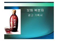 보해 복분자주 광고기획서-1