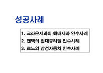 [국제경영] M&A(기업인수합병)의 성공과 실패-7