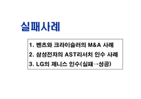 [국제경영] M&A(기업인수합병)의 성공과 실패-14
